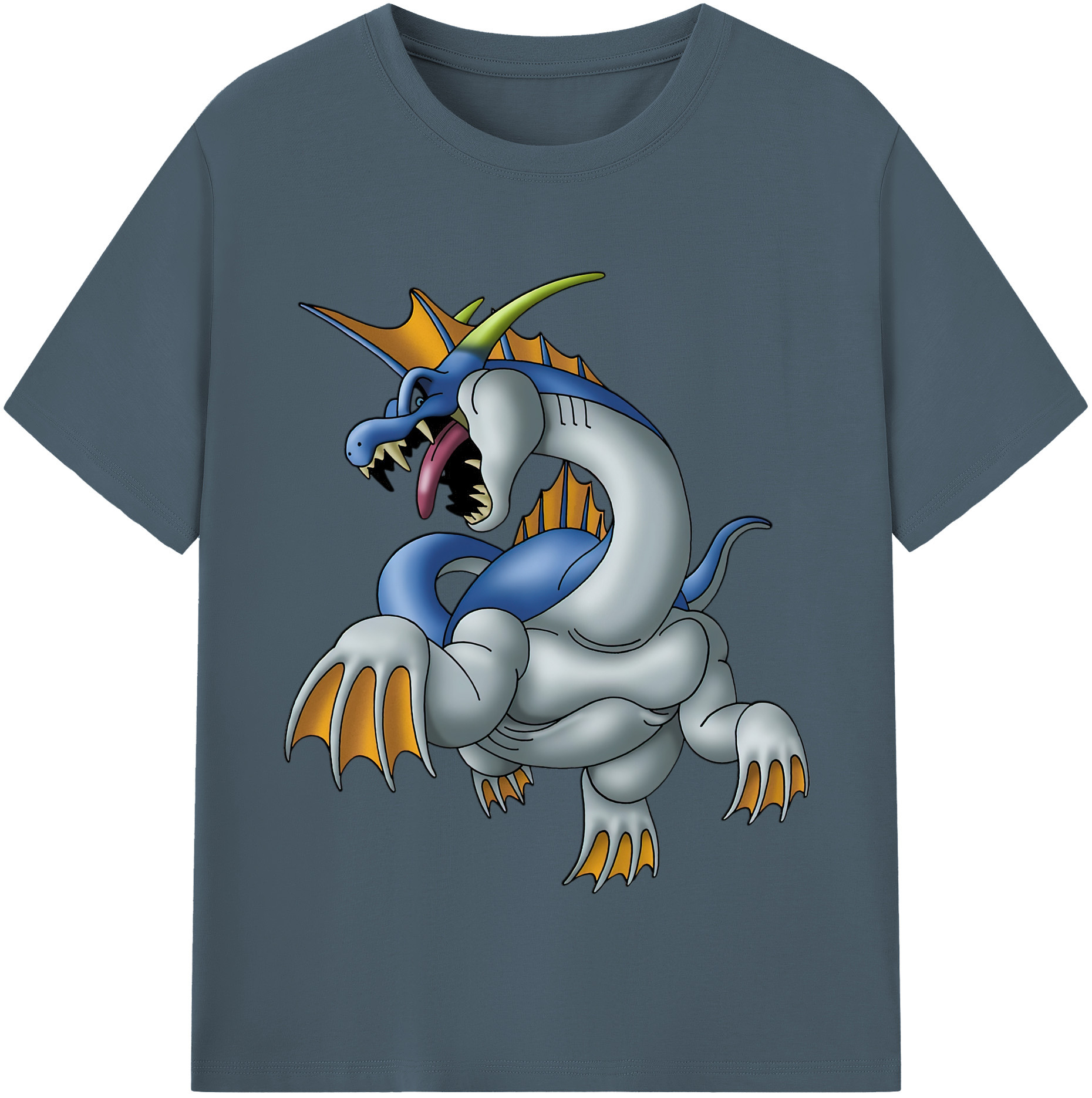 （画像用） ドラゴンクエスト Doragon Kuesuto Dragon Quest 綿100％半袖Tシャツ（フロントプリント）